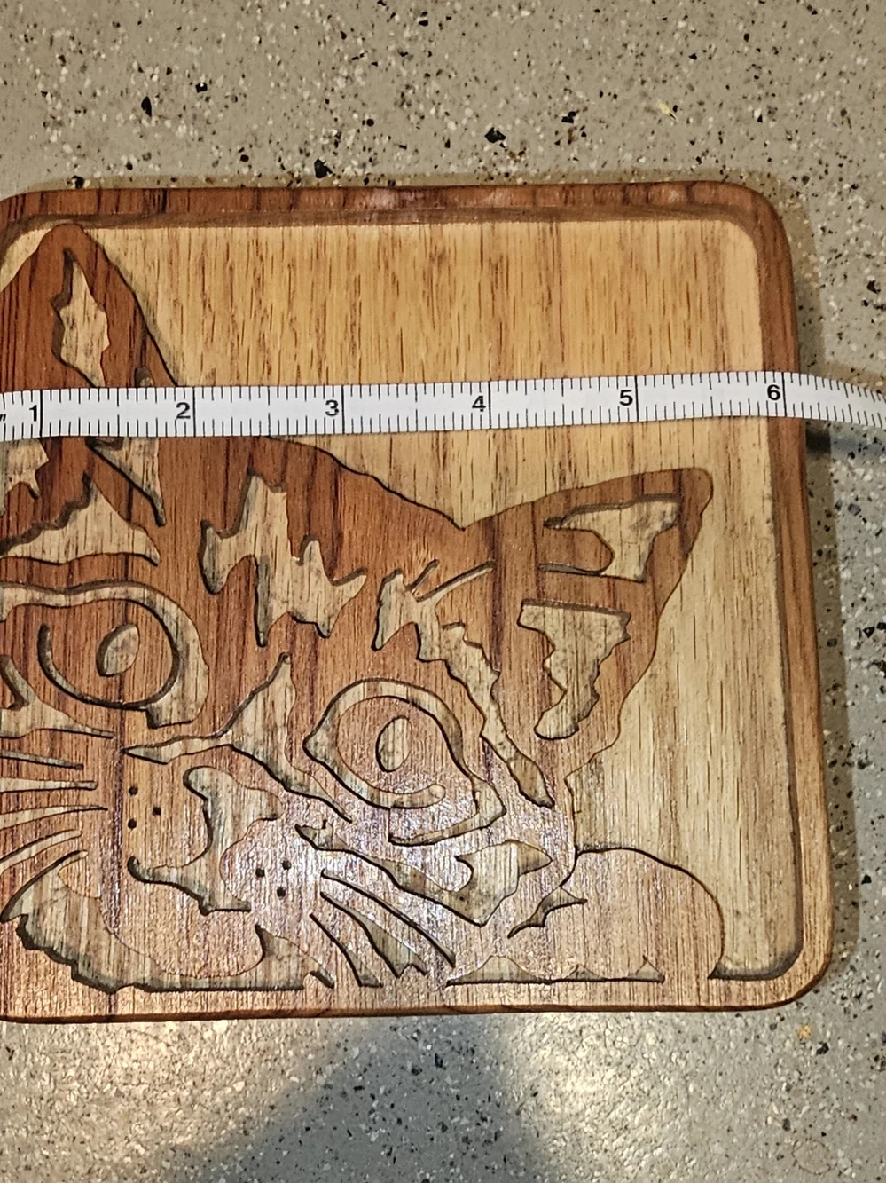 Wooden Cat Collectible Box- Natural Brown Handmade